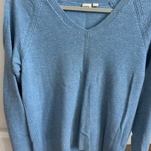 GAP Women's Light Blue V-Neck Sweater size S